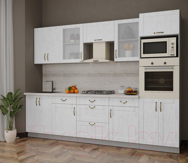 Изображение товара Кухонный гарнитур Интерлиния Мила Крафт 2.8 (дуб полярный)