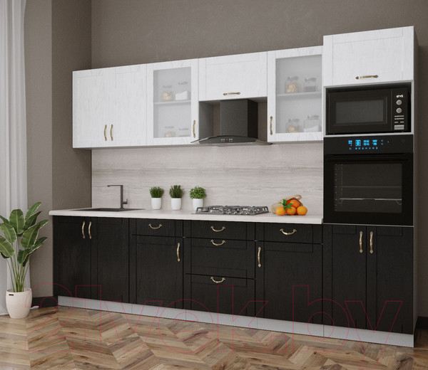 Изображение товара Кухонный гарнитур Интерлиния Мила Крафт 3.0 (дуб английский/дуб полярный)