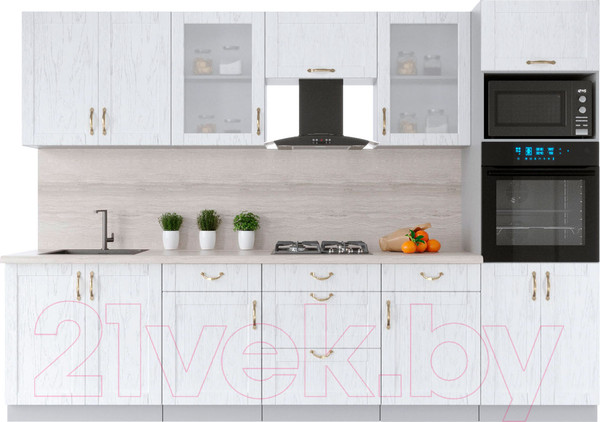 Изображение товара Кухонный гарнитур Интерлиния Мила Крафт 3.0 (дуб полярный)