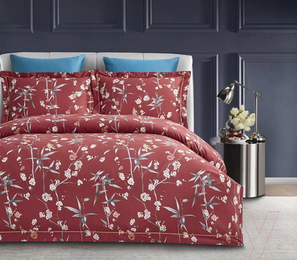 Изображение товара Комплект постельного белья Arya Exclusive Hera / 8680943210074 (красный/голубой)