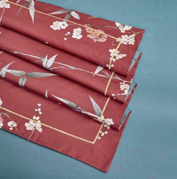 Изображение товара Комплект постельного белья Arya Exclusive Hera / 8680943210074 (красный/голубой)