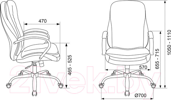 Изображение товара Кресло офисное Бюрократ Fabric T-9950SL (серый Alfa 44/хром)