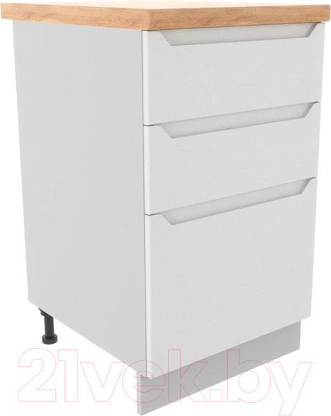 Изображение товара Шкаф-стол кухонный ДСВ Тренто СЯБ 500 тандембокс (серый/белый)