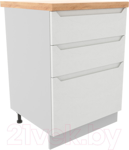 Изображение товара Шкаф-стол кухонный ДСВ Тренто СЯБ 600 тандембокс (серый/белый)