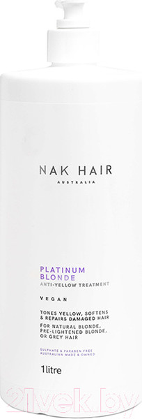 Изображение товара Тонирующая маска для волос Nak Platinum Blonde Treatment 60 Second Repair (1л)