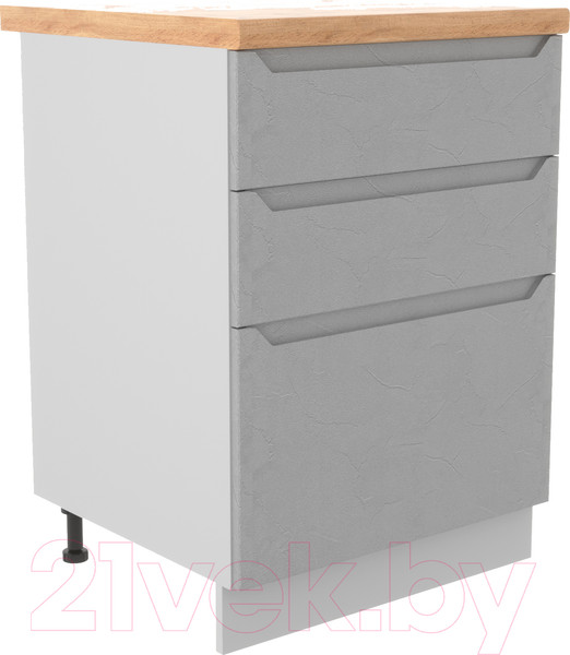 Изображение товара Шкаф-стол кухонный ДСВ Тренто СЯБ 600 тандембокс (серый/серый)