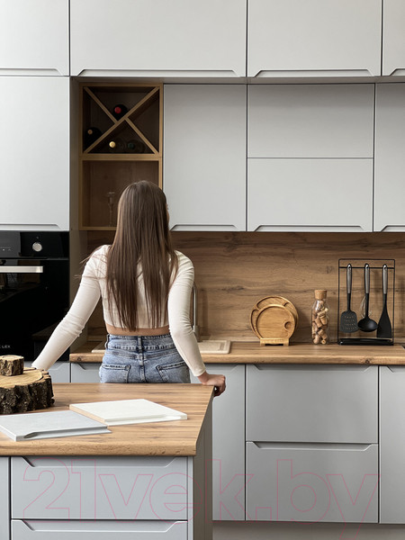 Изображение товара Шкаф-стол кухонный ДСВ Тренто СКБ 800 тандембокс (серый/серый)