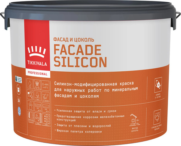 Изображение товара Краска Tikkivala Facade Silicon VVA Фасадная (2.7л, глубокоматовый)