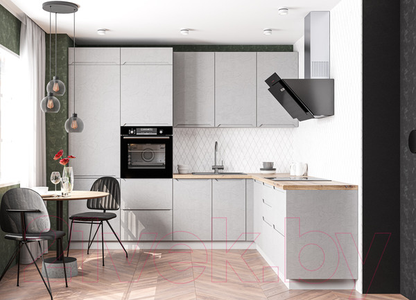 Изображение товара Шкаф навесной для кухни ДСВ Тренто П 700 (серый/серый)