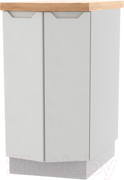 Изображение товара Шкаф-стол кухонный ДСВ Тренто СТ 400 (серый/белый)