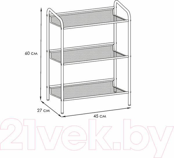 Изображение товара Полка для обуви ЗМИ Женева 13 / ПДО Ж13 (белый)