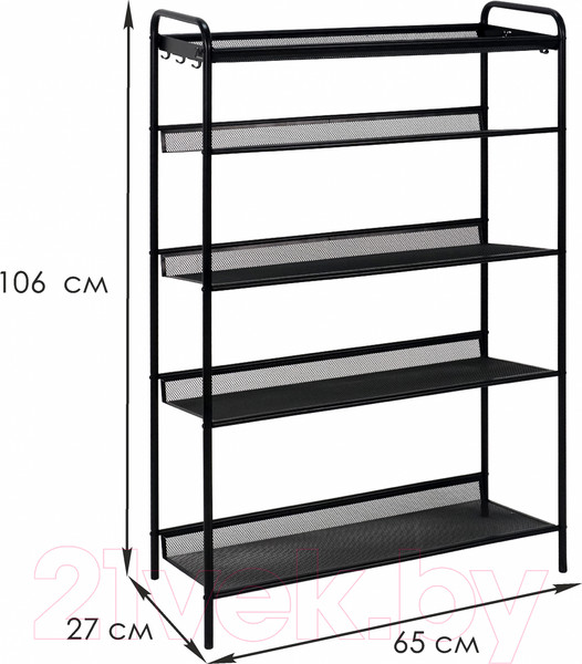 Изображение товара Полка для обуви ЗМИ Женева 25 / ПДО Ж25 (черный)