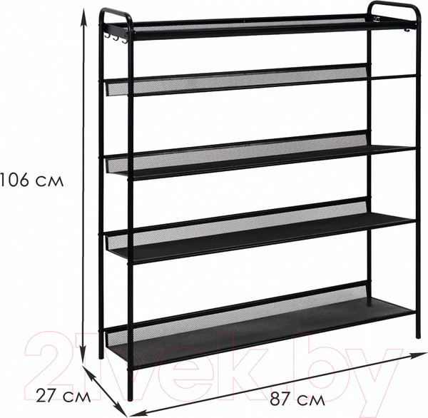 Изображение товара Полка для обуви ЗМИ Женева 35 / ПДО Ж35 (черный)