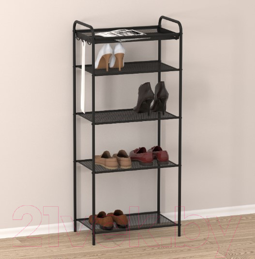 Изображение товара Полка для обуви ЗМИ Верона 15 / ПДОВ15 (черный)