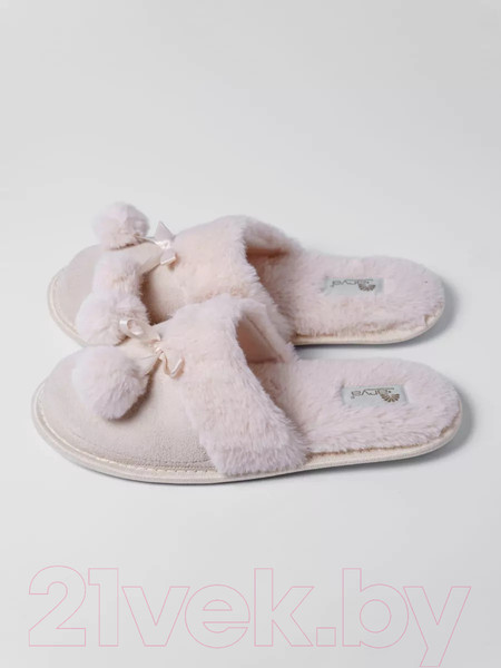 Изображение товара Тапочки домашние Arya Женские Pompom / 8680943097873 (р.41, бежевый)