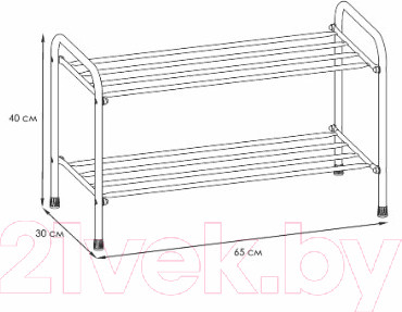 Изображение товара Полка для обуви ЗМИ Альфа 22 / ПДОА22 (черный)