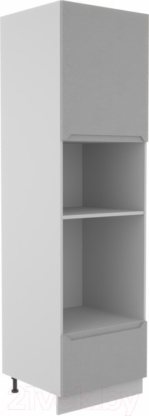 Изображение товара Шкаф-пенал кухонный ДСВ Тренто ПНС 600 (серый/серый)