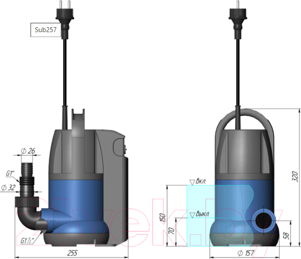 Изображение товара Дренажный насос Unipump SUB 407 P