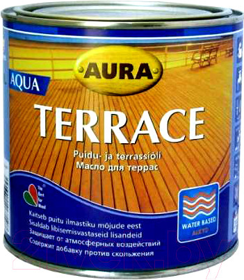 Изображение товара Масло для древесины Aura Wood Terrace Aqua (900мл, коричневый)