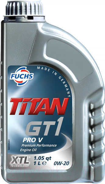 Изображение товара Моторное масло Fuchs Titan GT1 PRO V 0W20 / 600998417 (1л)