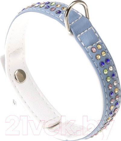 Изображение товара Ошейник Ferplast Lux C20/35 / 76030218 (бирюзовый/белый)