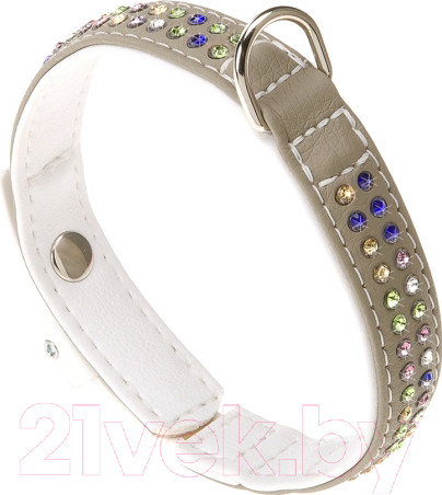 Изображение товара Ошейник Ferplast Lux C20/35 / 76030223 (белый/серый)