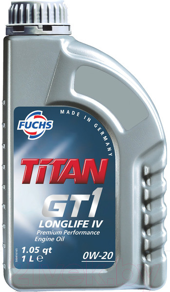 Изображение товара Моторное масло Fuchs Titan Gt1 Longlife IV 0W20 / 601205156 (1л)