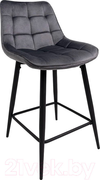 Изображение товара Стул барный AksHome Linx (темно-серый велюр G062-40/черный)