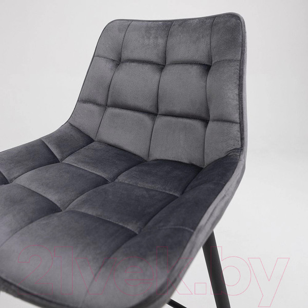 Изображение товара Стул барный AksHome Linx (темно-серый велюр G062-40/черный)