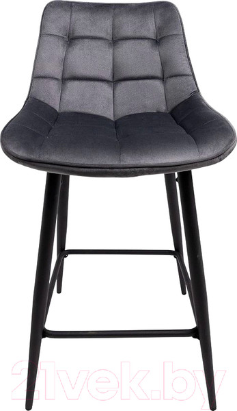 Изображение товара Стул барный AksHome Linx (темно-серый велюр G062-40/черный)