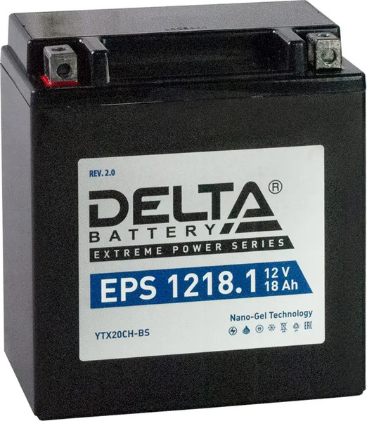 Изображение товара Мотоаккумулятор DELTA EPS 1218.1 / YTX20СH-BS (18 А/ч)