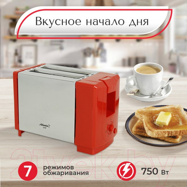 Изображение товара Тостер Atlanta ATH-1031 (красный)