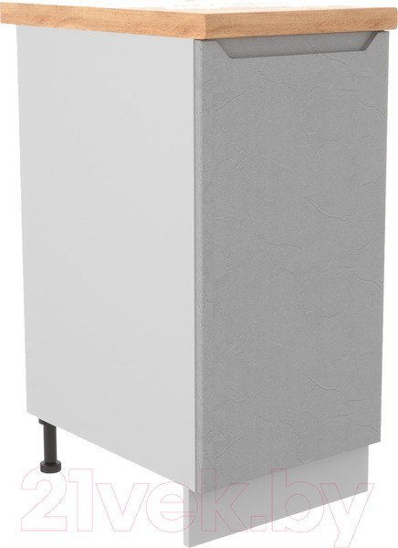 Изображение товара Шкаф-стол кухонный ДСВ Тренто С 400 правый (серый/серый)