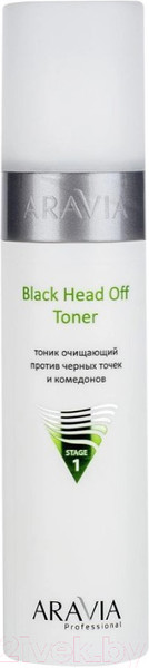 Изображение товара Тоник для лица Aravia Professional Против черных точек и комедонов для жирной кожи (250мл)