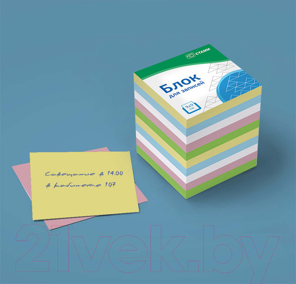 Изображение товара Блок для записей Стамм Basic / БЗ-999400/БЗ19 (цветной)