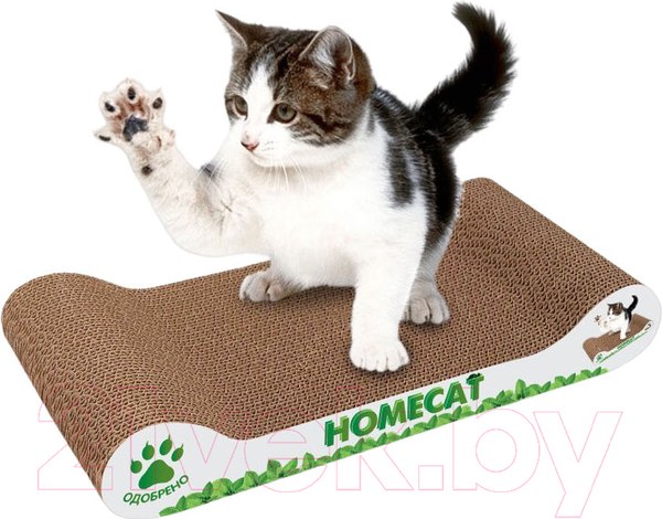 Изображение товара Когтеточка Homepet Мятная волна (48x25x8см, гофрокартон)