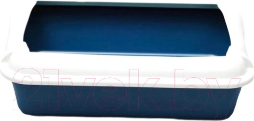 Изображение товара Туалет-лоток Homepet С бортиком синий 37x27x11.5см
