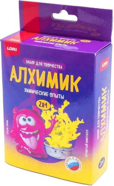 Изображение товара Набор для опытов Lori Химические опыты 2 в 1 Style Slime и Лучистый кристалл / Оп-069