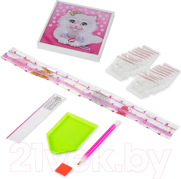 Изображение товара Набор алмазной вышивки Юнландия Котенок / 662440