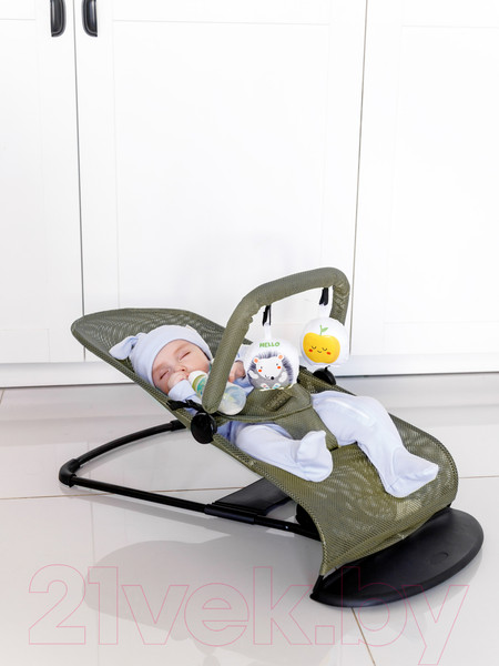 Изображение товара Детский шезлонг Amarobaby Baby Time / AB21-25BT/13 (зеленый)