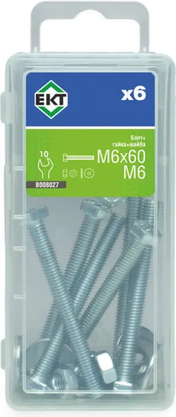 Изображение товара Комплект болтов ЕКТ М6х60 /B008027 (6шт)