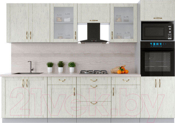 Изображение товара Кухонный гарнитур Интерлиния Мила Крафт 3.0 (дуб снежный)