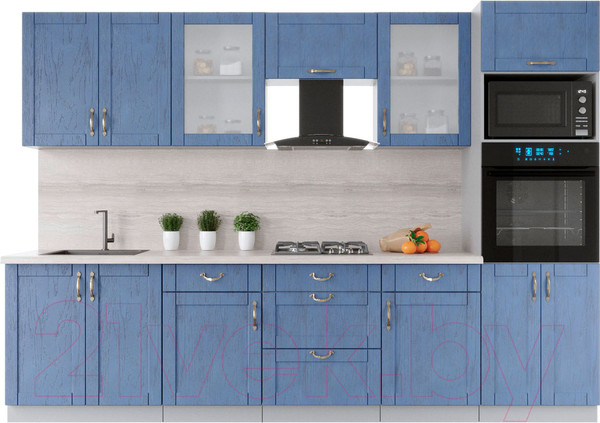 Изображение товара Кухонный гарнитур Интерлиния Мила Крафт 3.0 (дуб лазурный)