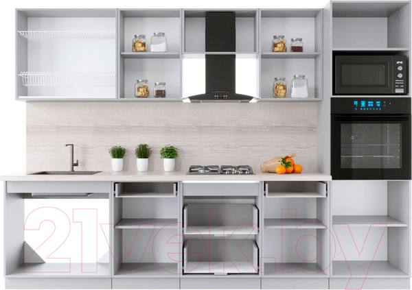 Изображение товара Кухонный гарнитур Интерлиния Мила Крафт 3.0 (дуб лазурный)