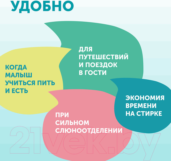 Изображение товара Слюнявчики одноразовые Lovular Sweet Kiss / 429784 (20шт)