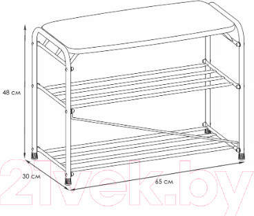 Изображение товара Полка для обуви ЗМИ Альфа 23 с сиденьем / ПДОА 23С (белый)
