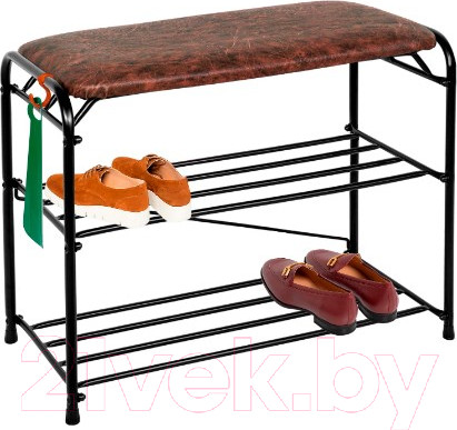 Изображение товара Полка для обуви ЗМИ Альфа 23 с сиденьем / ПДОА 23С (черный)