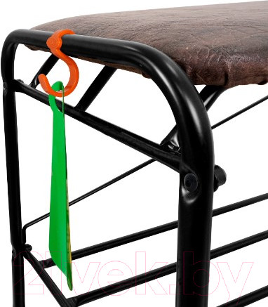 Изображение товара Полка для обуви ЗМИ Альфа 23 с сиденьем / ПДОА 23С (черный)