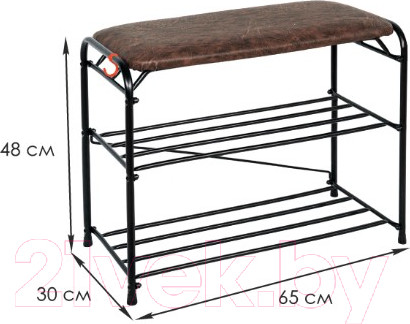 Изображение товара Полка для обуви ЗМИ Альфа 23 с сиденьем / ПДОА 23С (черный)