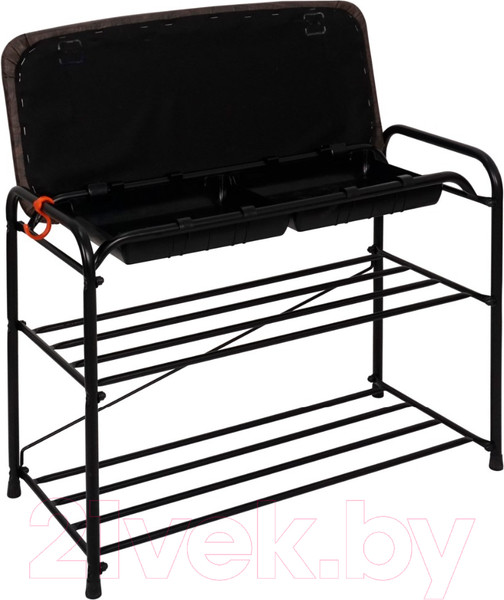 Изображение товара Полка для обуви ЗМИ Альфа 23 с сиденьем и ящиком / ПДОА23СЯ (черный)